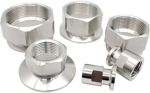 1/4" 3/8" 1/2" 3/4" 1" 1-1/2" 2" NPT Male Female 0.5" 1.5" 2" Tri Clamp Connector Pipe Fitting 304 Stainless Steel (Female NPT1l4 50.5) in Kuwait