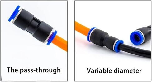 Pneumatic Fitting Pipe Connector Tube Air Quick Fittings Water Push In Hose Couping 4mm 6mm 8 10 12 14 16mm PU PY PK PM PZA(PM(5Pcs),8mm) in Kuwait