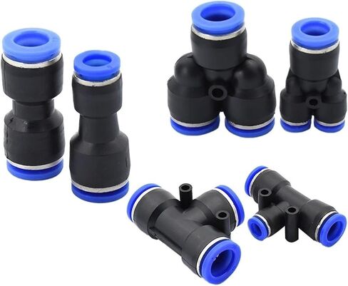 Pneumatic Fitting Pipe Connector Tube Air Quick Fittings Water Push In Hose Couping 4mm 6mm 8 10 12 14 16mm PU PY PK PM PZA(PM(5Pcs),8mm) in Kuwait