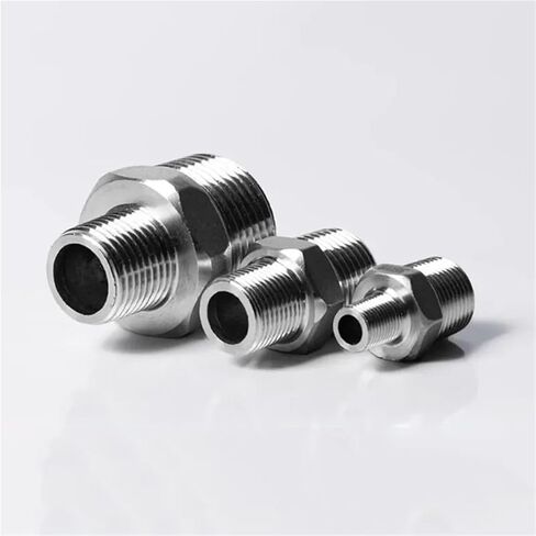 1/8" 1/4" 3/8" 1/2" 3/4" 1" 1-1/4" 1-1/2" Male Thread 304 Stainless Steel Pipe Fitting Reducer Hex Nipple Connector (1.2 BSP - 1I2 BSP) in Kuwait