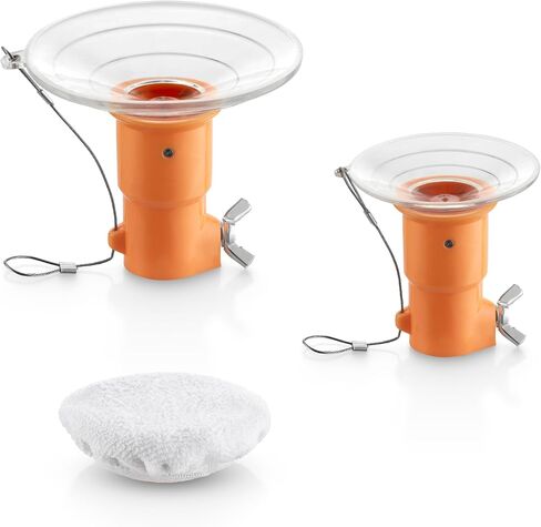Light Bulb Changer Attachment Kit // High Reach Light Bulb Changer Grabber Fits All Extension Poles with Standard Acme Thread // Includes 2 Suction Cups and a Microfiber Cloth (Pole Sold Separately) in Kuwait