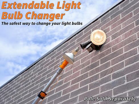 Light Bulb Changer Attachment Kit // High Reach Light Bulb Changer Grabber Fits All Extension Poles with Standard Acme Thread // Includes 2 Suction Cups and a Microfiber Cloth (Pole Sold Separately) in Kuwait