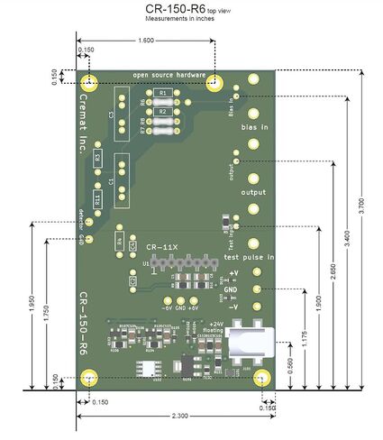 CR-150-R6 Evaluation Board for CR-11X Charge Sensitive preamplifier modules in Kuwait