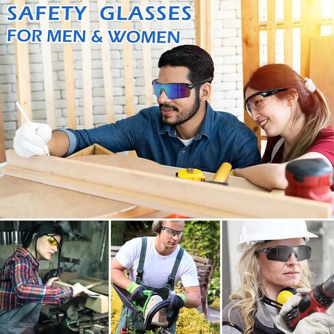 OXG 12 Pack Safety Glasses for Men Women, ANSI Z87.1 Safety Goggles Impact Resistant Protective Eyewear for Work, Outdoor in Kuwait