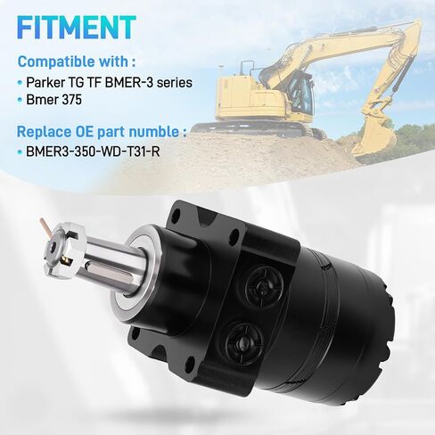 محرك عجلة هيدروليكي متوافق مع Bmer 375، سلسلة Parker TG/TF BMER-3 يستبدل # BMER3-350-WD-T31-R in Kuwait