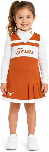Outerstuff NCAA Texas Longhorns Little Girls Cheer Jumper Dress Set (4-6X) in Kuwait