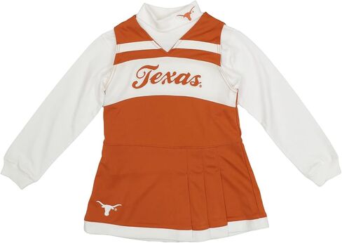 Outerstuff NCAA Texas Longhorns Little Girls Cheer Jumper Dress Set (4-6X) in Kuwait