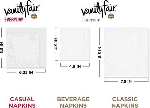 Vanity Fair Entertain Paper Napkins, 960 Count, Disposable Napkins Made For Entertaining And Events in Kuwait