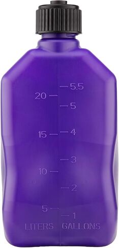 VP Racing 3612-CA, 5.5-Gallon Square Motorsport Jug Translucent Purple w/ 14" Deluxe Hose Close-Trimmed Cap and Neck for Tight Seal (1 Pack) in Kuwait