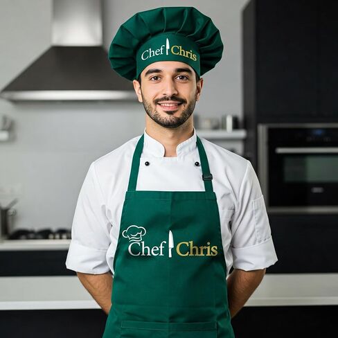 مريلة الشيف للرجال والنساء، مآزر مخصصة للبالغين للنساء والرجال، هدايا خبز شخصية، مآزر احترافية للطهاة والرجال - هدية الطبخ النسائية لعيد الميلاد، عيد الميلاد، عيد الأب، عيد الأم in Kuwait