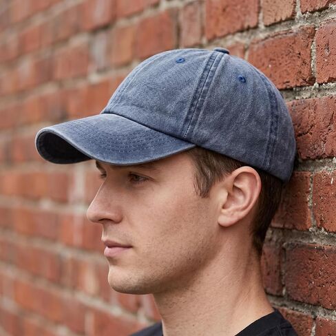 Baseball Cap Golf Dad Hat Adjustable Original Classic Low Profile Cotton Hat Unconstructed Plain Cap Men Women - Blue in Kuwait