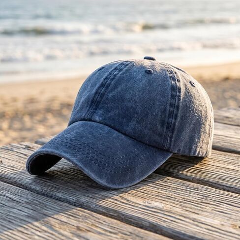 Baseball Cap Golf Dad Hat Adjustable Original Classic Low Profile Cotton Hat Unconstructed Plain Cap Men Women - Blue in Kuwait