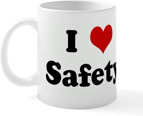 CafePress I Love Safety Mug 11 oz (325 ml) Ceramic Coffee Mug in Kuwait