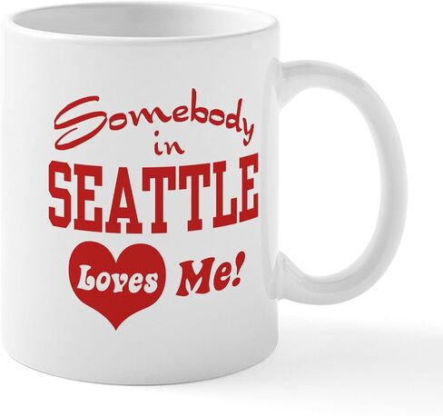 CafePress Somebody In Seattle Loves Me Mug 11 oz (325 ml) Ceramic Coffee Mug in Kuwait
