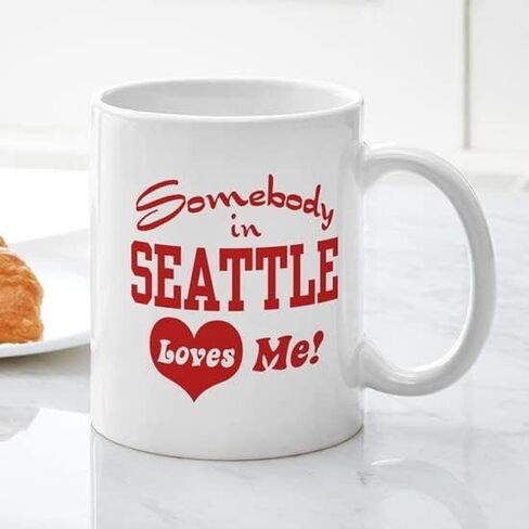CafePress Somebody In Seattle Loves Me Mug 11 oz (325 ml) Ceramic Coffee Mug in Kuwait
