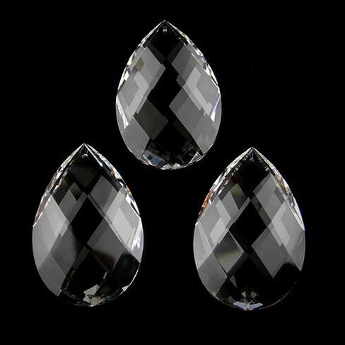 Hanging Crystals Prisms 38mm-76mm Clear Crystal Lamp Accessories Pendants 1 Hole Crystal Chandelier Pendants for Decor Hangings Crystals for Decoration(89mm 6pcs) in Kuwait