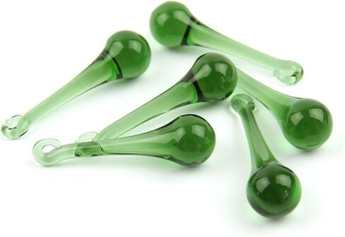 Hanging Crystals Prisms 16X60MM/20X80MM Dark Green Crystal Chandelier Parts Lamp Hanging Pendants Crystal Beads Hangings Crystals for Decoration(16x60mm 50pcs) in Kuwait