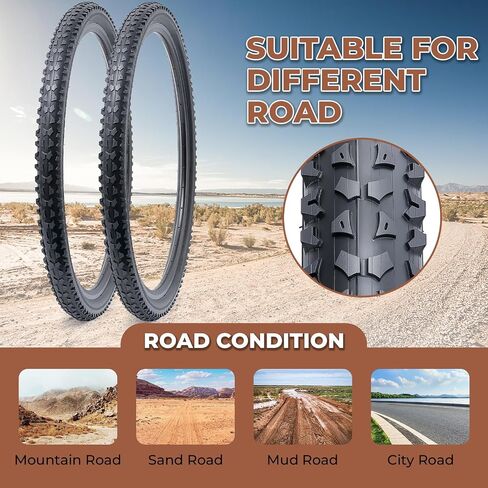 قطعتان، إطارات دراجة 29x1.95، متينة قابلة للطي 29 بوصة 50-622 29x1.95 إطارات دراجات جبلية، إطارات دراجة بديلة للدراجات الجبلية MTB للطرق الوعرة، فاصلة (M-026) in Kuwait