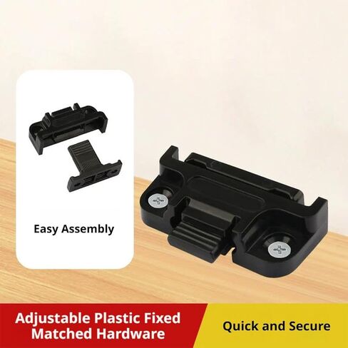 Adjustable Plastic Fixed Matched Hardware, Quick Release Roman Column Connector, Snap in Wall Panel Fastener Fixing Clip, Easy Fitting Furniture Joint Bracket for DIY Projects (Black 10set) in Kuwait