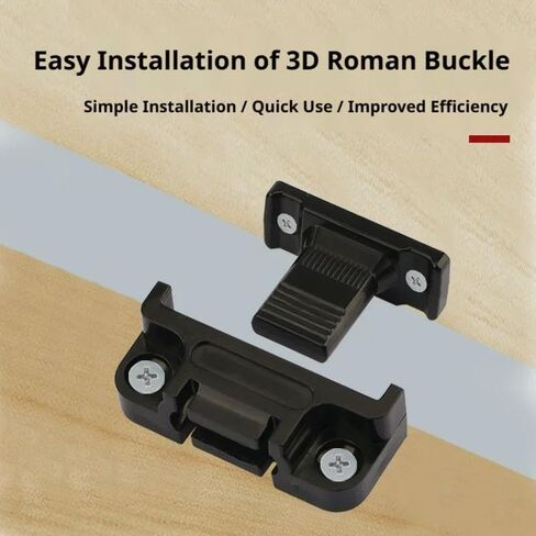 Adjustable Plastic Fixed Matched Hardware, Quick Release Roman Column Connector, Snap in Wall Panel Fastener Fixing Clip, Easy Fitting Furniture Joint Bracket for DIY Projects (Black 10set) in Kuwait