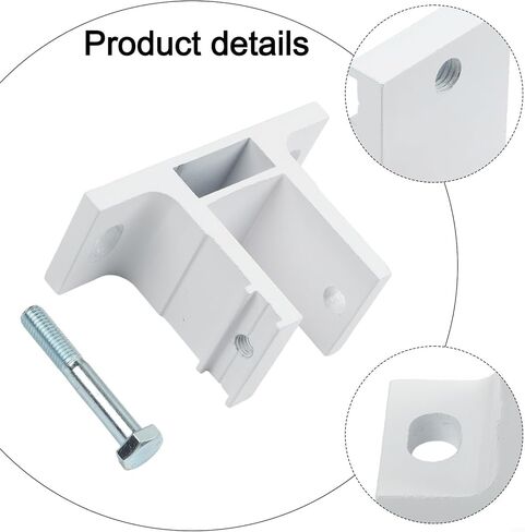 Retractable Awning Wall Bracket, White Replacement Wall Mounting Bracket For Retractable Awnings, Aluminum Alloy Support For 40Mm Square Pipe for Easy Install Hardware For Patio Garden Weather in Kuwait