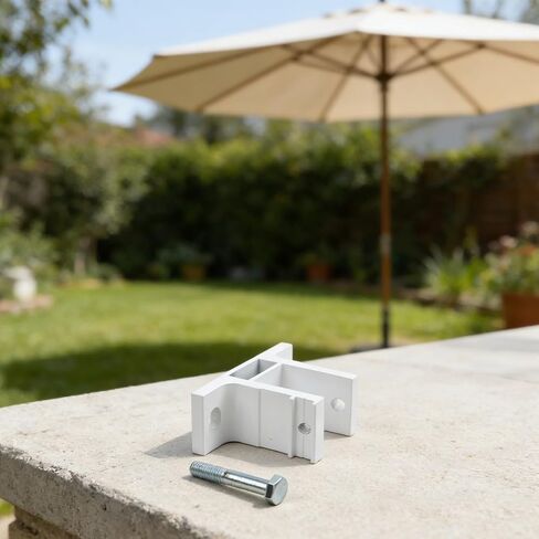 Retractable Awning Wall Bracket, White Replacement Wall Mounting Bracket For Retractable Awnings, Aluminum Alloy Support For 40Mm Square Pipe for Easy Install Hardware For Patio Garden Weather in Kuwait