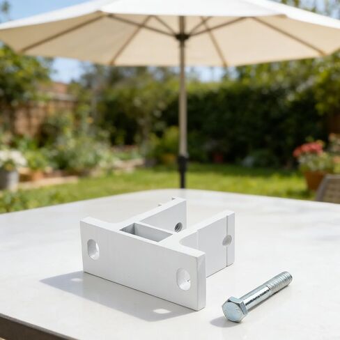 Retractable Awning Wall Bracket, White Replacement Wall Mounting Bracket For Retractable Awnings, Aluminum Alloy Support For 40Mm Square Pipe for Easy Install Hardware For Patio Garden Weather in Kuwait