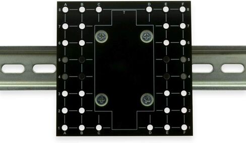 لوحات تركيب السكك الحديدية Winford Engineering DIN، حجم اللوحة 4.0 × 4.0 بوصة، فتحات مثقوبة مسبقًا، أسود، متوافقة مع RoHS in Kuwait