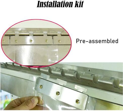 Heavy Duty PVC Strip Door Curtain Kit - Waterproof Vinyl for Walk-in Freezers, Warehouses, Garages (5pcs, 0.75x2.3m) - Easy Install, Durable, Energy Efficient, Temperature Control,Green,5pcs 0.75x2.3m in Kuwait