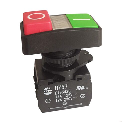 KEDU HY57 مفاتيح ضغط ميكانيكية ذاتية القفل للحفر المغناطيسي 12A/250V 18A/125V 1NO 1NC 4 محطات مضيئة (HY57-B) in Kuwait