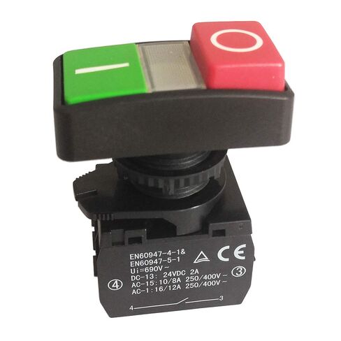 KEDU HY57 مفاتيح ضغط ميكانيكية ذاتية القفل للحفر المغناطيسي 12A/250V 18A/125V 1NO 1NC 4 محطات مضيئة (HY57-B) in Kuwait