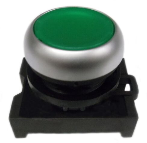 زر ضغط Eaton M22-DL-G، مضيء، قطر 22 مم، لون أخضر، لون إطار فضي، نمط غير قابل للتشغيل in Kuwait