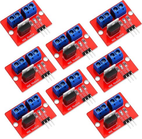 8 قطعة IRF520 MOSFET وحدة تشغيل MOS ترانزستور ذو تأثير ميداني وحدة تشغيل ترانزستور متوافقة مع Arduino Raspberry Pi in Kuwait