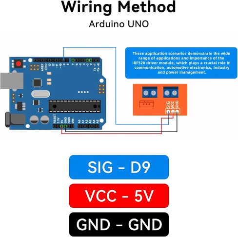 8 قطعة IRF520 MOSFET وحدة تشغيل MOS ترانزستور ذو تأثير ميداني وحدة تشغيل ترانزستور متوافقة مع Arduino Raspberry Pi in Kuwait
