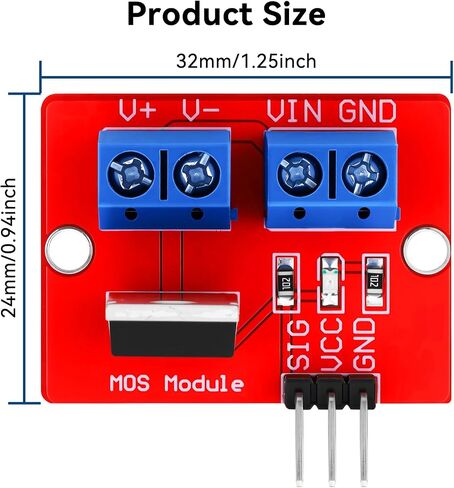 8 قطعة IRF520 MOSFET وحدة تشغيل MOS ترانزستور ذو تأثير ميداني وحدة تشغيل ترانزستور متوافقة مع Arduino Raspberry Pi in Kuwait