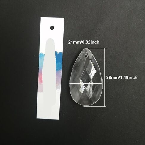 Hanging Crystals Prisms 60pcs 38MM Acrylic Crystal Faceted Drop Pendant Party Lamp Lighting Lamp Hangings Crystals for Decoration in Kuwait