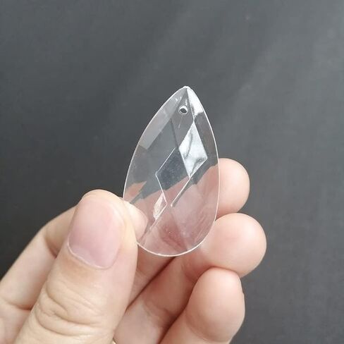 Hanging Crystals Prisms 60pcs 38MM Acrylic Crystal Faceted Drop Pendant Party Lamp Lighting Lamp Hangings Crystals for Decoration in Kuwait