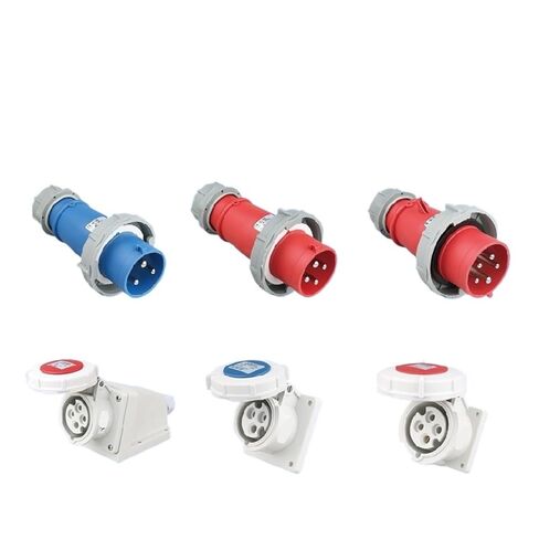 Outdoor dustproof and Waterproof Industrial and Socket 3-core 4-core 5-core 16A/32A IP67(4 pin 32A Surface Mounted) in Kuwait