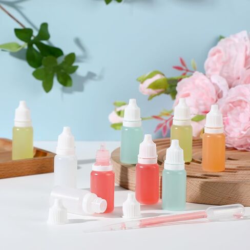 TrelaCo 900 Pcs Plastic Dropper Bottles Bulk 10ml Squeezable Eye Liquid Dropper with Caps Clear Refillable Bottle for Liquids Oils Paint in Kuwait