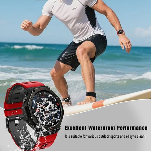 حزام سيليكون لـ Amazfit Balance Ultra/Balance 3 2 1، مشبك دبوس بلونين، 22 مم حزام بديل من السيليكون الرياضي لـ Amazfit Bip 6/Bip 5/Cheetah 2 Ultra/Active Max - أحمر وأسود in Kuwait