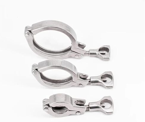 K25.4-119mm 0.5 "0.75" 1 "1.5" 2 "2.5" 3 "4" ثلاثي المشبك SUS 304 موصل تركيب أنابيب الفولاذ المقاوم للصدأ (K119mm 255g) تركيبات السباكة in Kuwait
