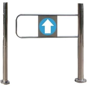 Durable Stainless Steel Swing Gate for Supermarkets & Parks - 1-Way Safety Barrier, Ideal Entrance for Factories & Aisles (Left, 70×97 cm) in Kuwait