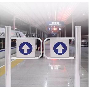 Warehouse Safety Gate with Automatic Closing, Swing Design for Supermarket Entrance and Cashier Counter in Kuwait