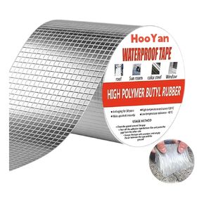 Butyl Tape Waterproof Aluminum Foil Tape for Outdoor Use, Corrosion Resistant, Repair for Metal Roof, RV, Windows (Silver) 7.8in Wide 16.4ft Long (20CM X 5M) in Saudi Arabia