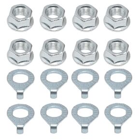 yukata Silver 3/8 inch Carbon Steel Bicycle axle nut Flange Shaft Nuts Wheel Washer Bike Parts for Road Bikes, Mountain Bicycle Front and Rear Wheel 16PCS in Saudi Arabia
