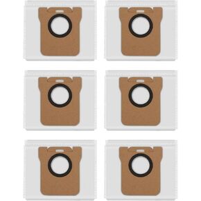 6 Pcs Dust Bags Replacement for Xiaomi X20 Max / X20 Pro Robot Vacuums, 2.7L Large Capacity Auto-Seal Leak-proof Vacuum Cleaner Bag Set Spare Accessories Kit in Saudi Arabia