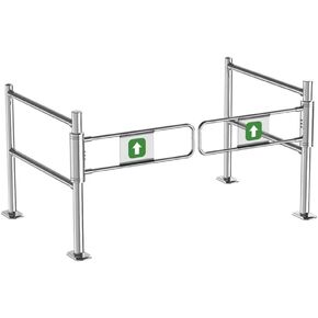 Industrial Swing Gate for Supermarket & Warehouse, Metal Safety Gate with Guardrail, Automatic Closing Entry Gate for Stores & Libraries (120x100 cm) - Durable Security B in Kuwait