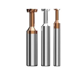 TiCN Coated Carbide HRC55 T Slot Milling End Mill - Precision Alloy Tungsten Steel Slotting Router Bit, 1PCS(Aluminum D12x1H) in Kuwait