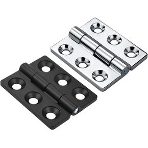 Zinc Alloy Industrial Heavy Mechanical Equipment Hinge Large Hole Fastening 65/80x55 Hinge 1Pcs(Black,65X55) in Saudi Arabia