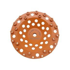 Diamond Grinding Cup Wheel for Concrete Floor, Epoxy Coating Removal, 24 Honeycomb Dots Segments, 7 Inch 5/8"-11 Thread, 30 Grit in Kuwait